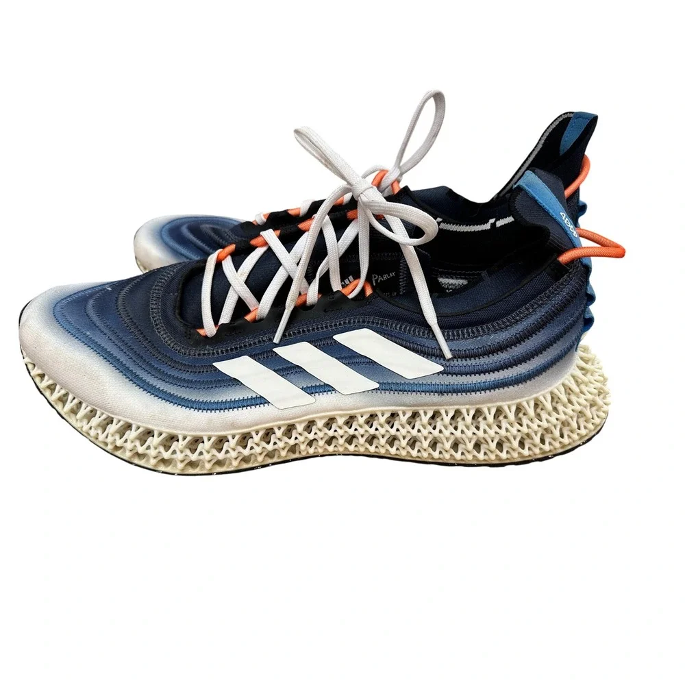Adidas 4DFWD x Parley Blue White Orange 3D Printed Running Shoes Mens 14 - Picture 1 of 7
